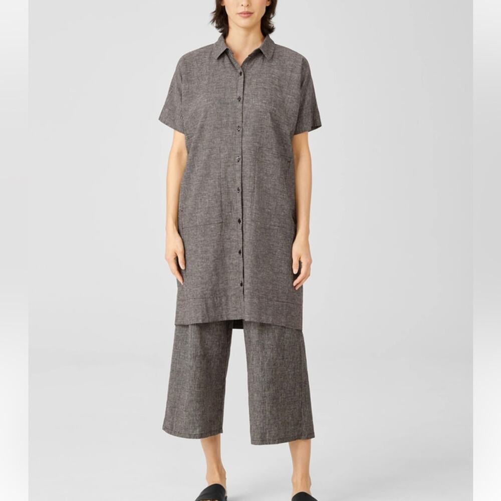 Eileen Fisher Hemp and Cotton Shirt Dress